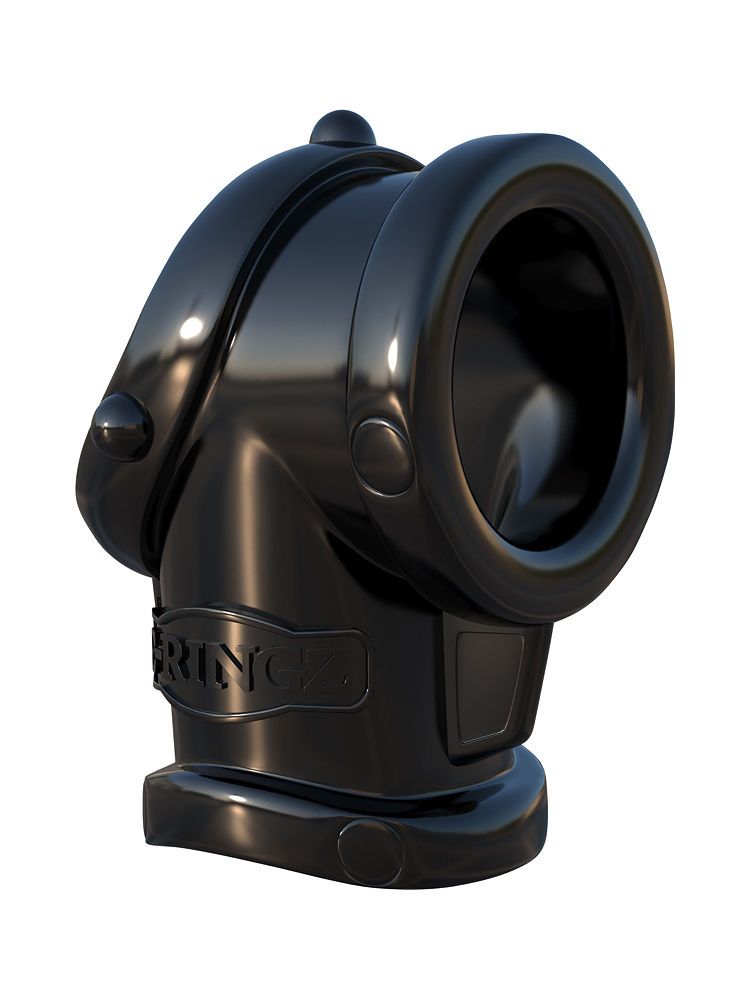 C-Ringz Cock Pipe with Ball-Stretcher: Penisring mit Hoden-Stretcher, schwarz