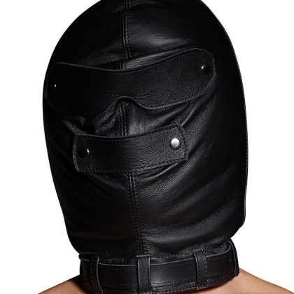 Leder-Isolationsmaske, schwarz Leder-Isolationsmaske, schwarz