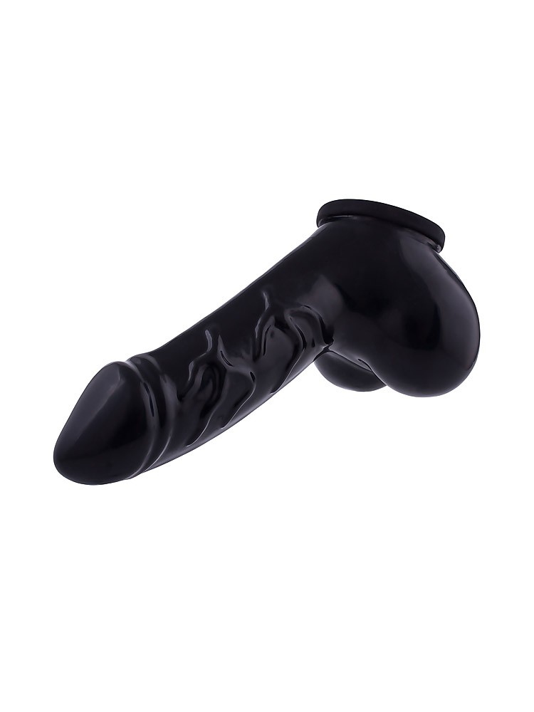 Toylie Danny: Latex-Penis-Hodenhülle, schwarz