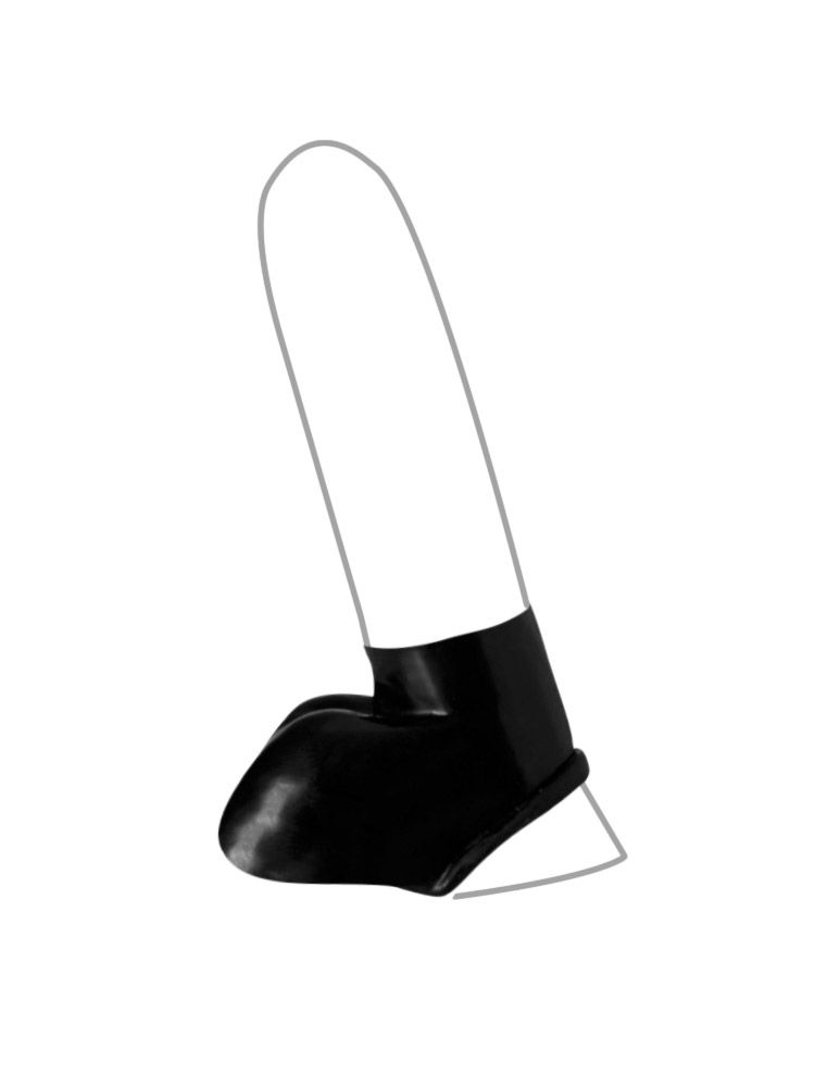 Latex-Penis-Hodenmanschette, schwarz