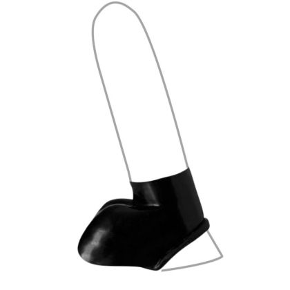 Latex-Penis-Hodenmanschette, schwarz Latex-Penis-Hodenmanschette, schwarz