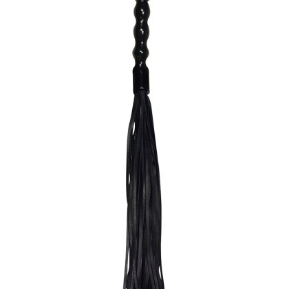 Lederpeitsche mit Dildo-Holzgriff, schwarz Lederpeitsche mit Dildo-Holzgriff, schwarz