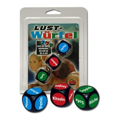 Würfel: Lustwürfel, 3er Set bunt Würfel: Lustwürfel, 3er Set bunt