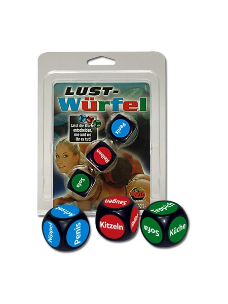 Würfel: Lustwürfel, 3er Set bunt