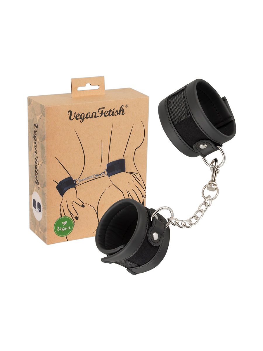 Vegan Fetish: Handfesseln, schwarz