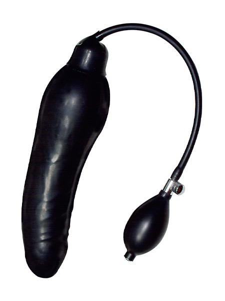 Black Latex Balloon: Pumpdildo, schwarz