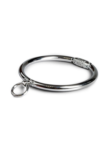 Black Label Stainless Steel Collar With Combination Lock: Verschliessbare Ede... (Large)