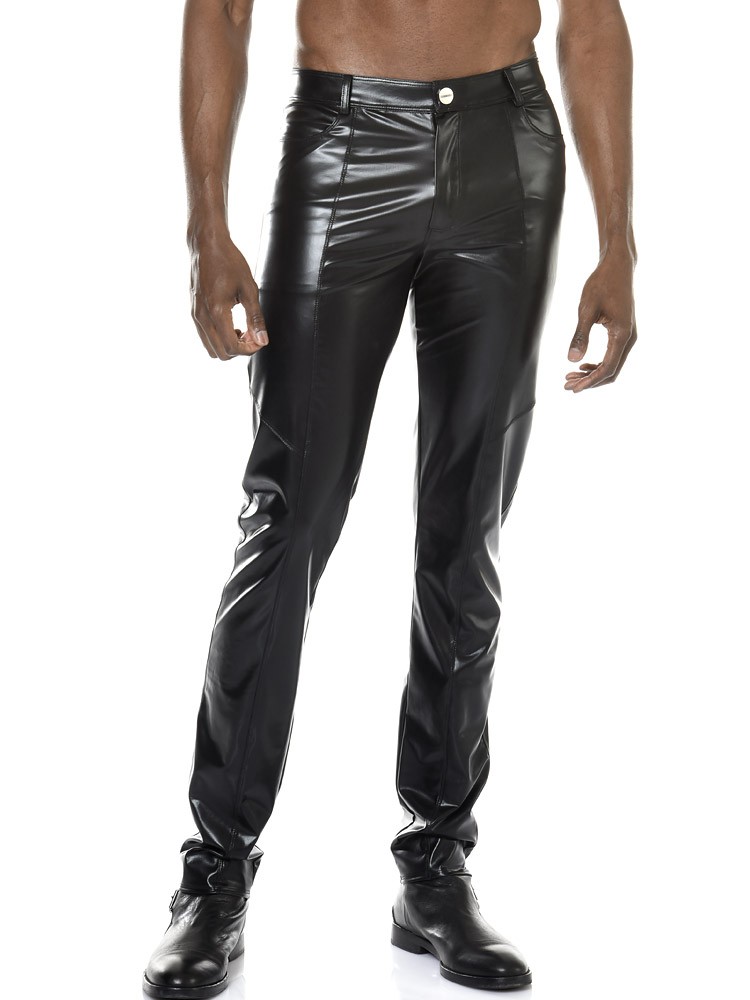 Patrice Catanzaro Joss: Wetlook-Hose, schwarz (M)