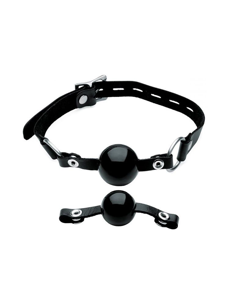 Interchangeable Ball Gag Set: Silicon Knebelball-Set 3-teilig, schwarz