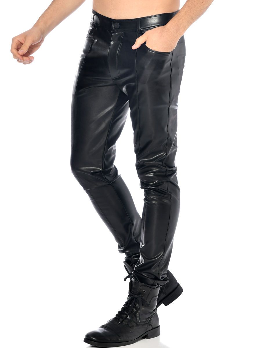 Patrice Catanzaro Joss: Kunstleder-Hose, schwarz (M)