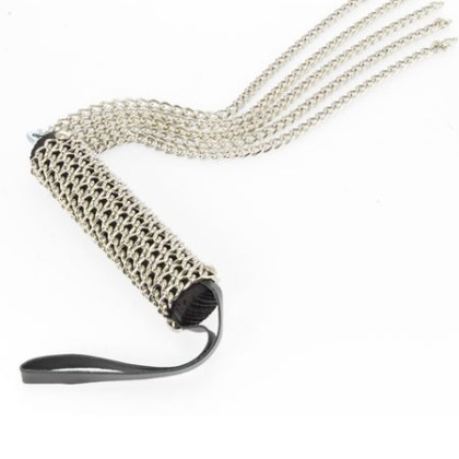Kettenpeitsche, silber/schwarz Kettenpeitsche, silber/schwarz