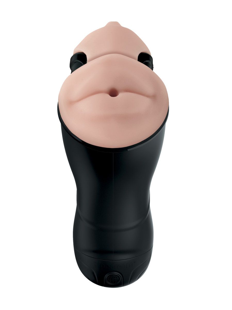 PDX Elite Double Penetration Vibrating Stroker: Doppel-Masturabtor mit Vibrat...
