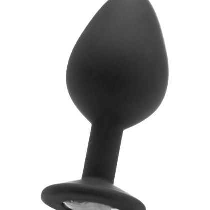 Ouch! Large Diamond Butt Plug: Analplug mit Kristall, schwarz Ouch! Large Diamond Butt Plug: Analplug mit Kristall, schwarz