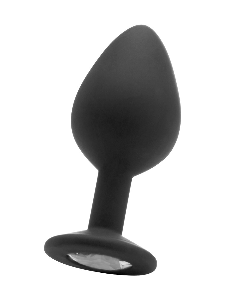 Ouch! Large Diamond Butt Plug: Analplug mit Kristall, schwarz