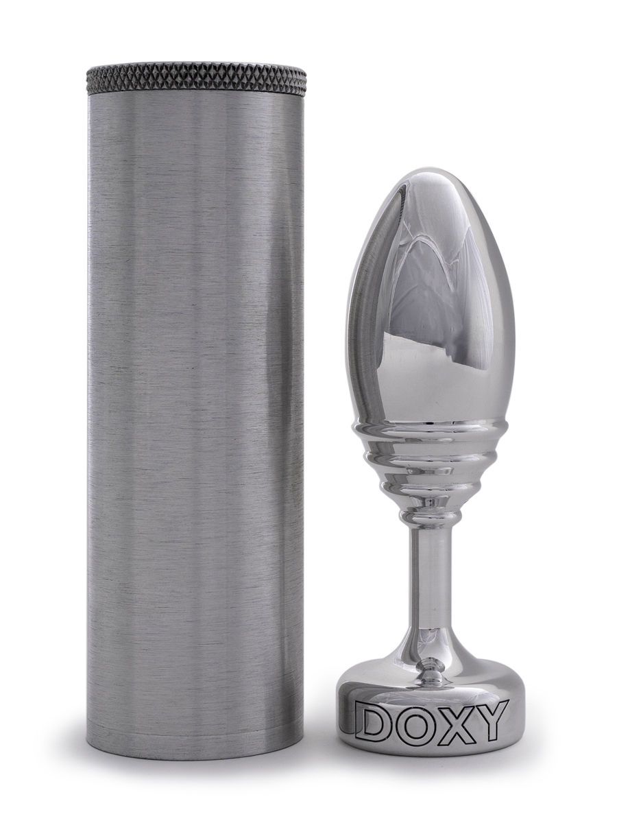 DOXY Ribbed: Aluminium-Analplug, poliert