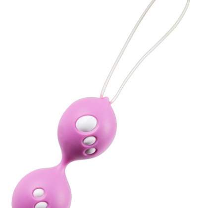 Twin Balls: Liebeskugeln, rosa/weiß Twin Balls: Liebeskugeln, rosa/weiß