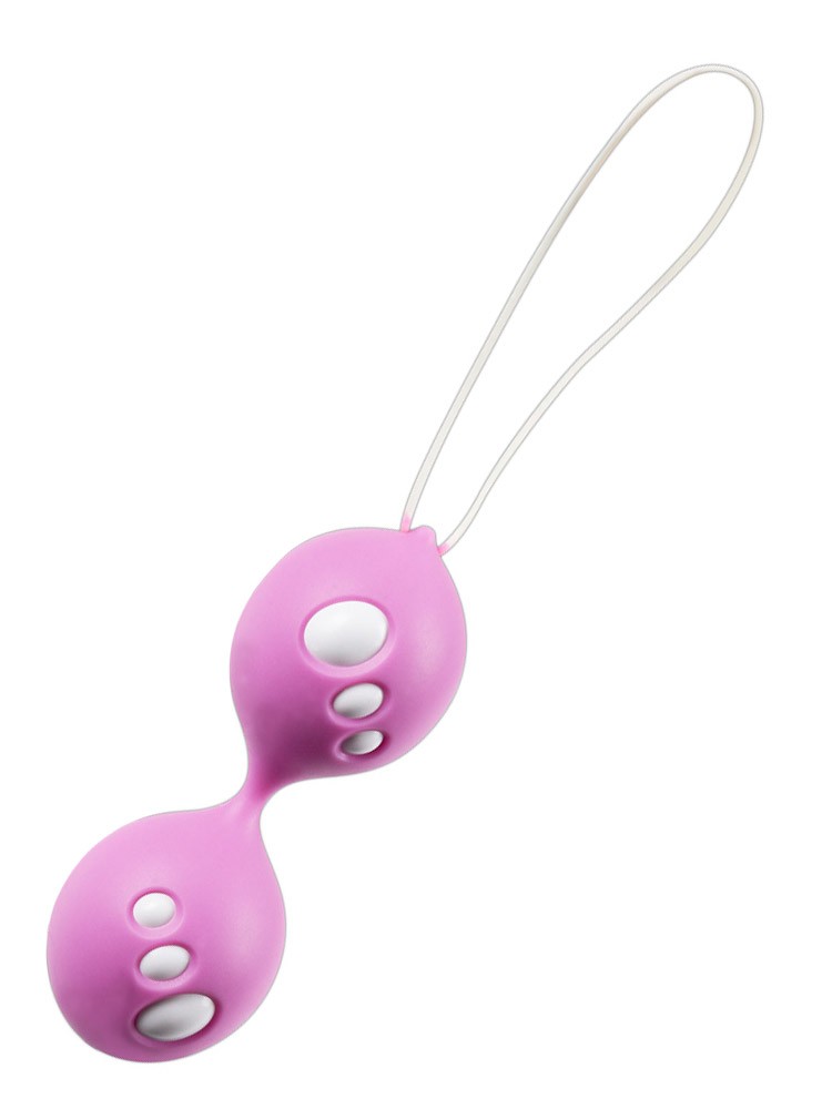 Twin Balls: Liebeskugeln, rosa/weiß