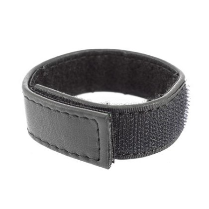Leder-Penisriemen mit Klettverschluss, schwarz Leder-Penisriemen mit Klettverschluss, schwarz