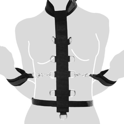 Fetish Fantasy Harness: Körperfessel, schwarz Fetish Fantasy Harness: Körperfessel, schwarz