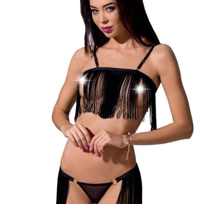 Passion Kassandra: Ouvert-Dessousset, schwarz (S/M) Passion Kassandra: Ouvert-Dessousset, schwarz (S/M)