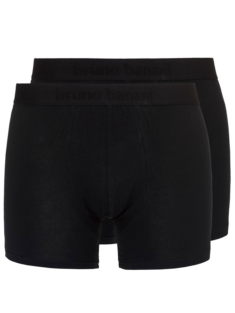 Bruno Banani Flowing: Short 2er Pack, schwarz//schwarz (L)