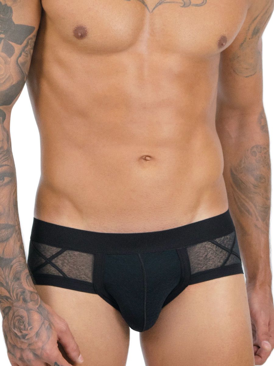 Eros Veneziani Natale: Push-Up Brief, schwarz (XXL)