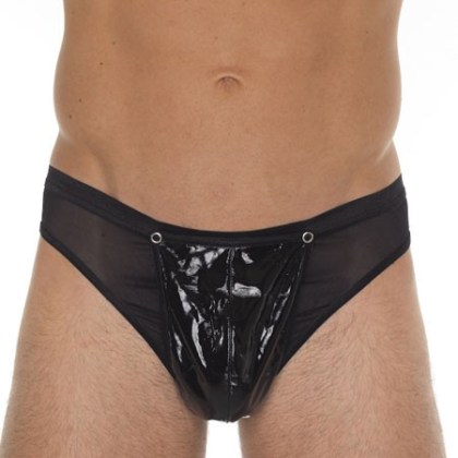 String mit Lackfront, schwarz (One Size) String mit Lackfront, schwarz (One Size)