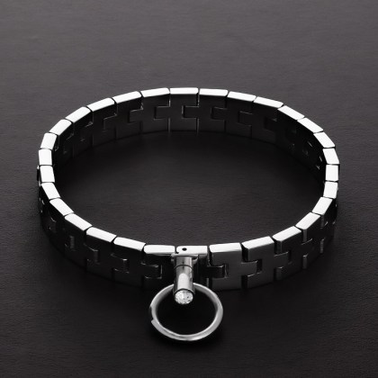 Triune Watchband Collar: Edelstahl-Halsfessel Triune Watchband Collar: Edelstahl-Halsfessel