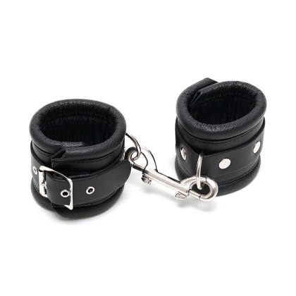 Leder-Handfesseln gepolstert, schwarz Leder-Handfesseln gepolstert, schwarz