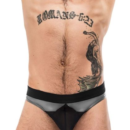 Male Power Iron Clad: String, grau (S/M) Male Power Iron Clad: String, grau (S/M)