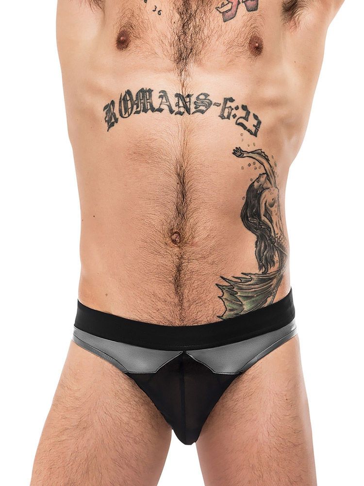 Male Power Iron Clad: String, grau (S/M)