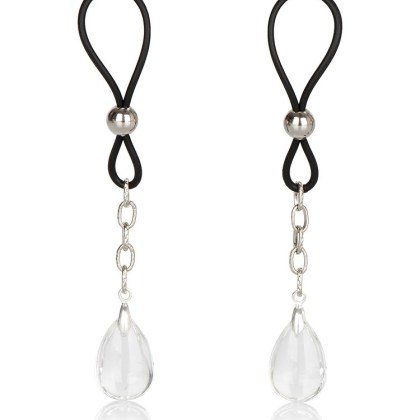 Nipple Jewelry Crystal: Nippelschlaufen, schwarz/transparent Nipple Jewelry Crystal: Nippelschlaufen, schwarz/transparent