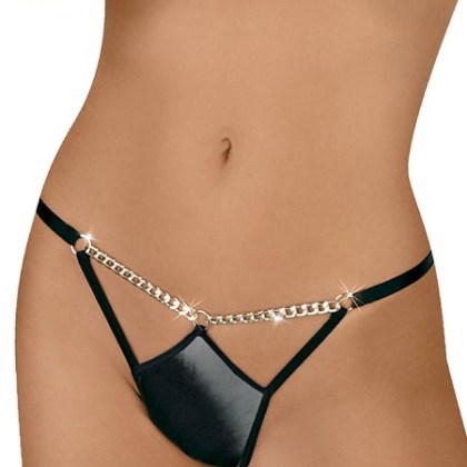 Eros Veneziani Nelli: Lackstring, schwarz (S/M) Eros Veneziani Nelli: Lackstring, schwarz (S/M)