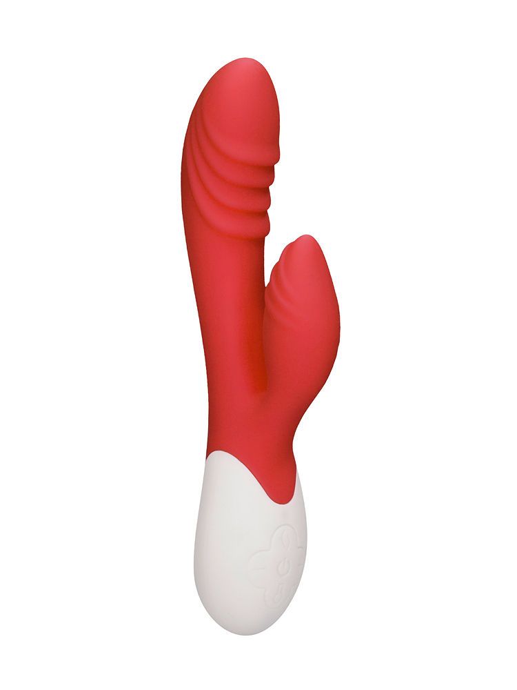 Heat Sunburst: G-Punkt-/Bunny-Vibrator mit Wärmefunktion, rot