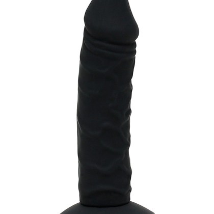 Silikon-Dildo mit Saugfuß für Strap-On (17cm), schwarz Silikon-Dildo mit Saugfuß für Strap-On (17cm), schwarz