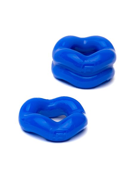 Sport Fucker Revolution Ring Stretch Combo: Penis-/Hodenring 2er Set, blau