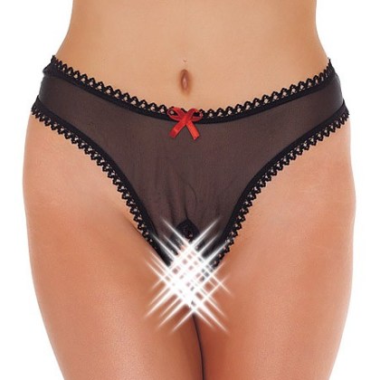 Ouvert-String, schwarz (One Size) Ouvert-String, schwarz (One Size)