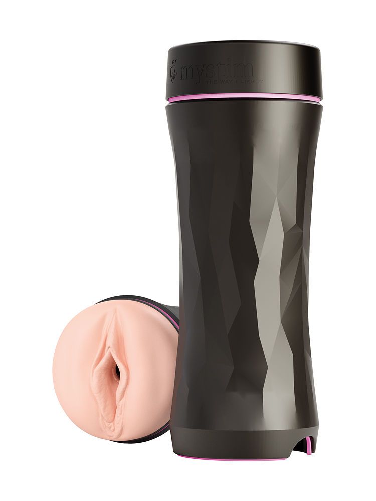 Mystim Opus E Vagina: Elektro-Masturbator, schwarz/haut