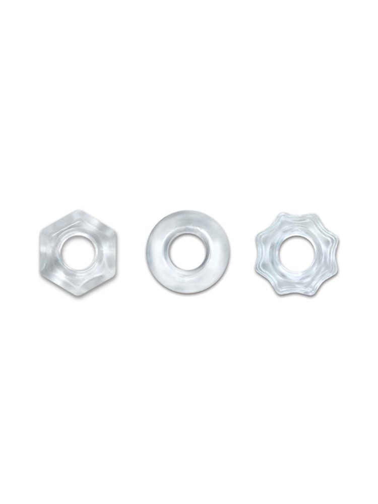 Renegade Chubbies: Penisringe-Set, transparent