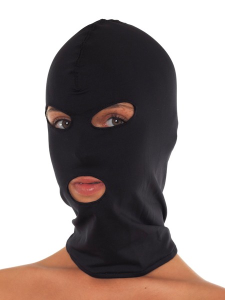 Kopfmaske mit Augen-/Mundöffnung, schwarz