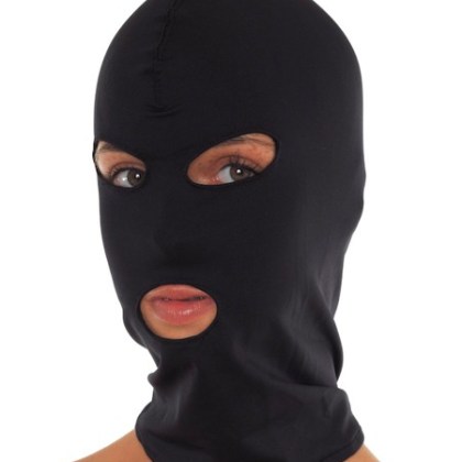 Kopfmaske mit Augen-/Mundöffnung, schwarz Kopfmaske mit Augen-/Mundöffnung, schwarz