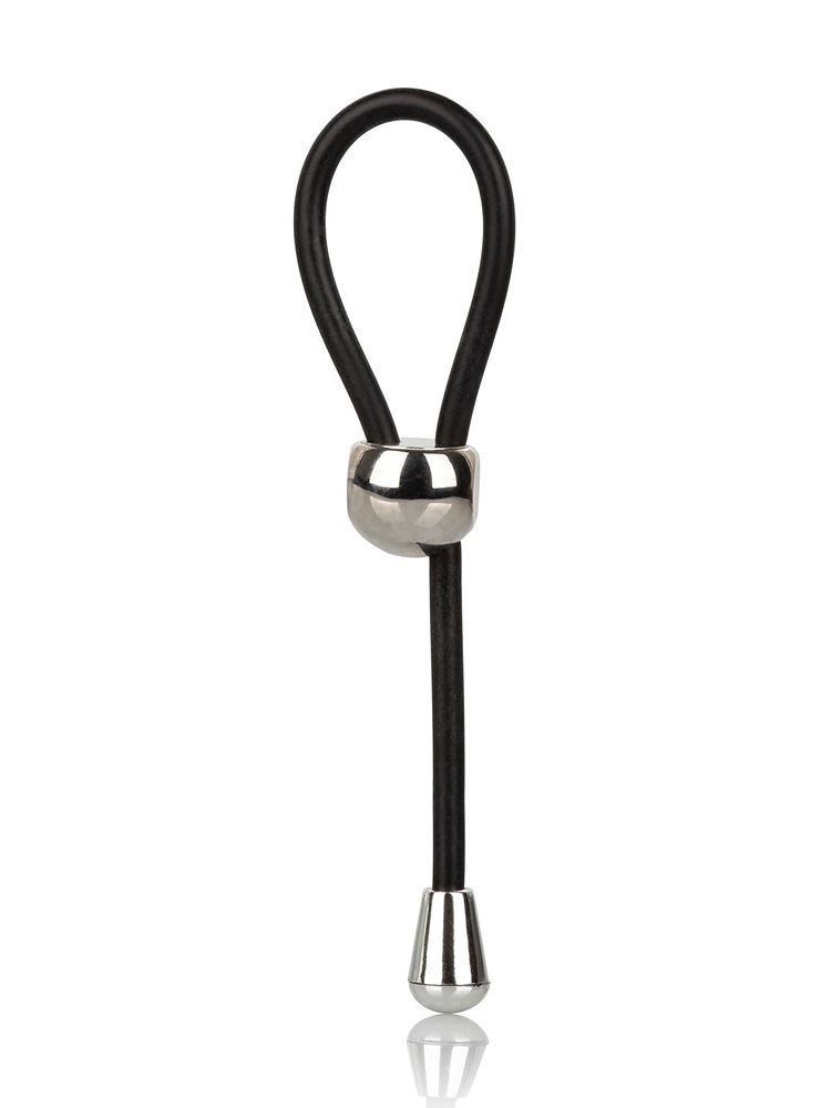 E-Z Cinch Silicon Lasso: Penisring, schwarz