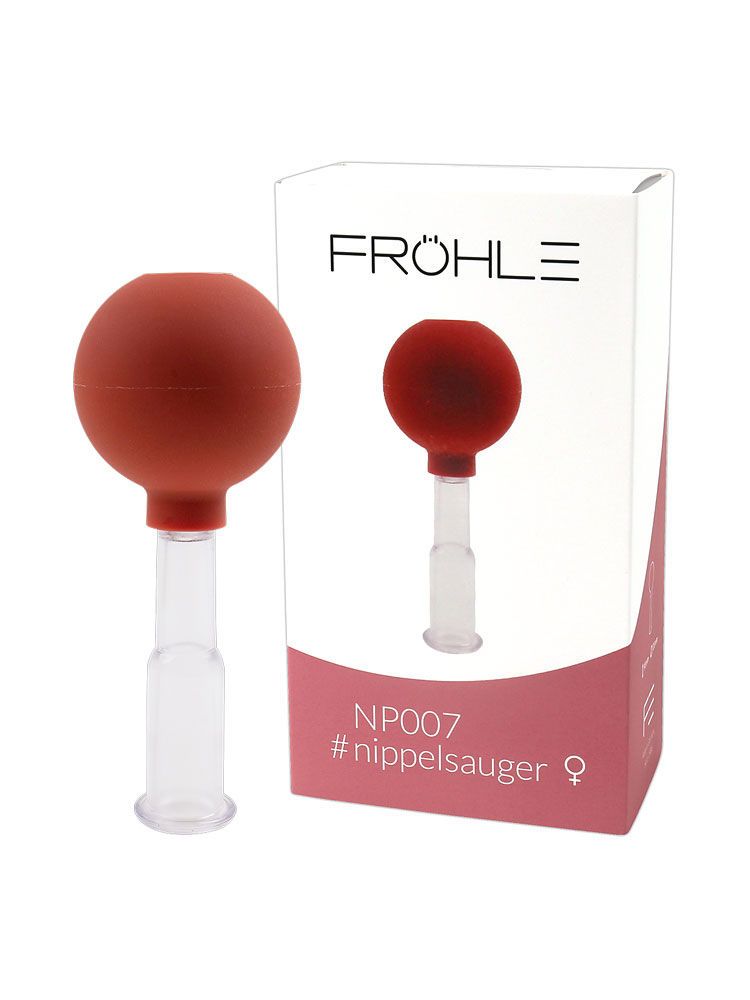 Fröhle: NP007 SOLID Nippelsauger, rot/transparent (40mm)