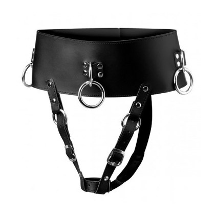 Strict Forced Orgasm Belt: Fesselgürtel mit Halterung für Vibrator und Analpl... Strict Forced Orgasm Belt: Fesselgürtel mit Halterung für Vibrator und Analpl...