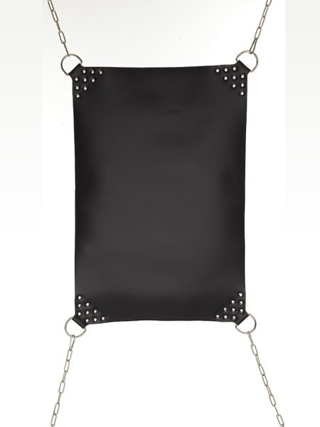 Leder Hängematte schwarz, 50x75cm