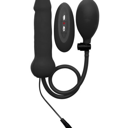 Ouch! Inflatable Vibrating Dong: Vibroplug mit Pumpe, schwarz Ouch! Inflatable Vibrating Dong: Vibroplug mit Pumpe, schwarz