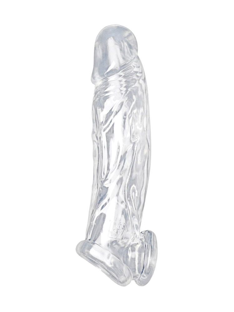 Size Matters: Penishülle mit Hodenring, transparent