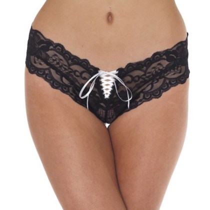Stringpanty, schwarz (One Size) Stringpanty, schwarz (One Size)