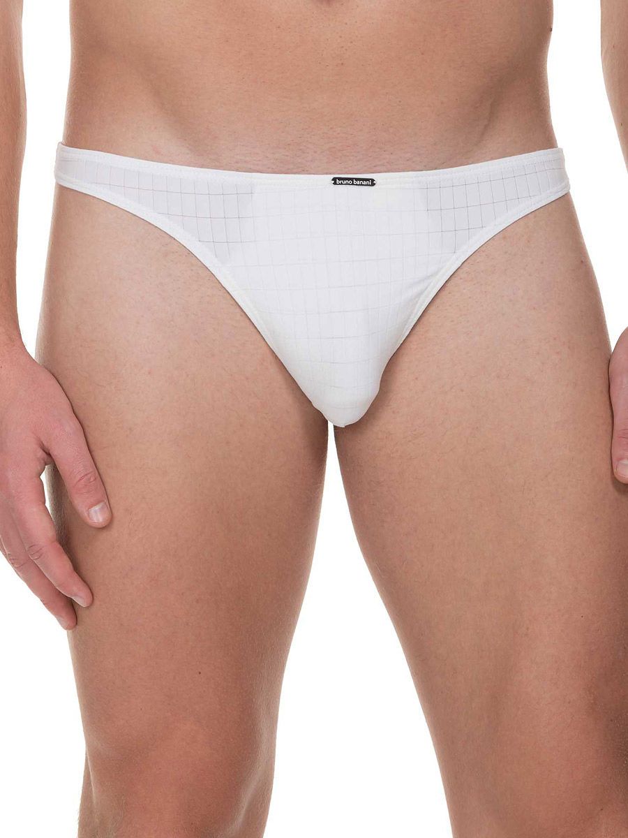Bruno Banani Check Line 2.0: String, weiß (M)
