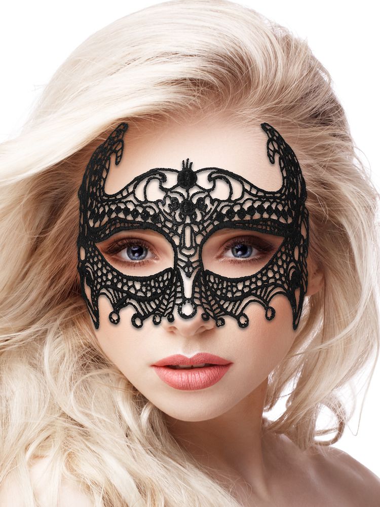 Ouch! Maske: Empress Black Lace, schwarz